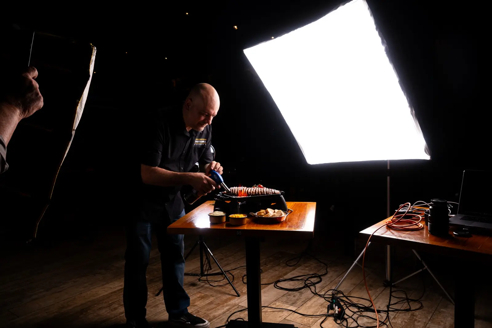 Bastidores de produção audiovisual gastronômica